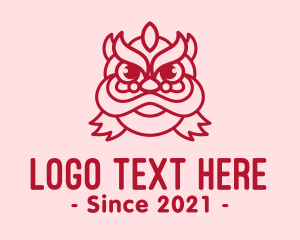 Chinese Dragon - Asian Dragon Head logo design