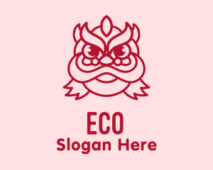 Asian Dragon Head Logo