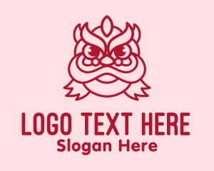 Asian Dragon Head Logo