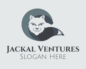 Smug Fox Tail Circle logo design