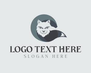 Fauna - Smug Fox Tail Circle logo design