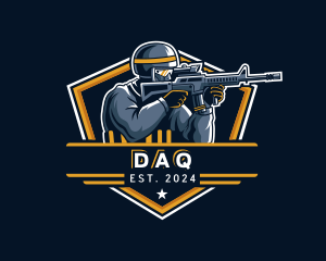 Assassin - Soldier Rifle Shooting logo design