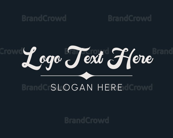 Simple Signature Script Wordmark Logo