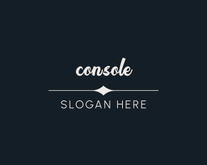 Simple Signature Script Wordmark Logo