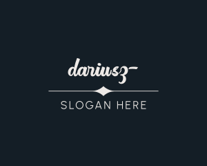 Simple Signature Script Wordmark Logo