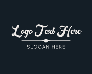 Simple Signature Script Wordmark Logo