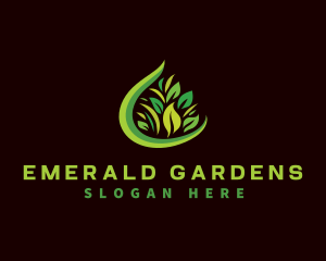 Grass Leaf Garden logo design