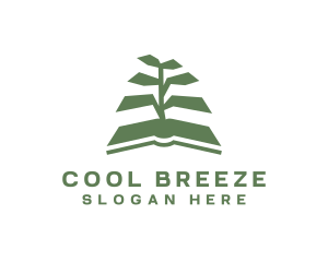 Reading - Book Tree Plant logo design