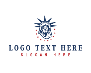 America - Statue of Liberty America logo design