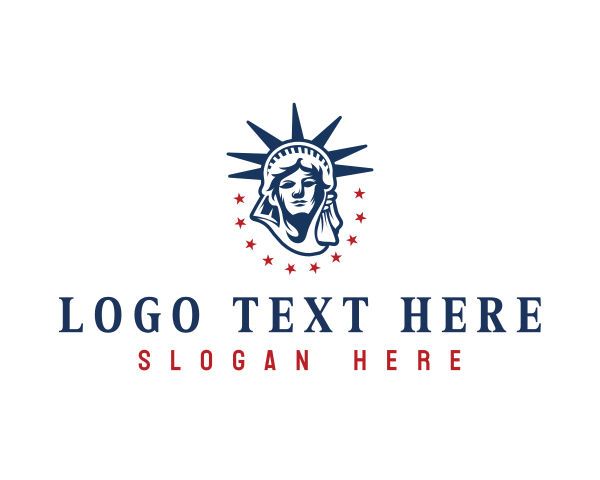 Statue - Statue of Liberty America logo design