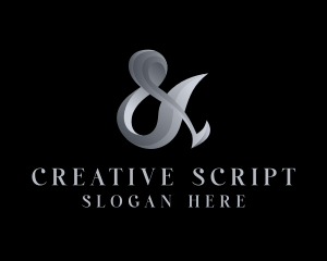 Lettering - Silver Ampersand Lettering logo design