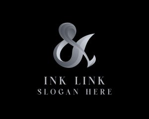 Ligature - Silver Ampersand Lettering logo design