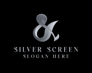 Silver Ampersand Lettering logo design