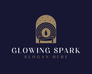 Gold Spa Candle logo design