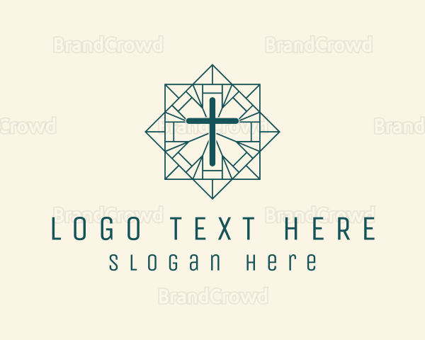 Holy Religious Crucifix Logo