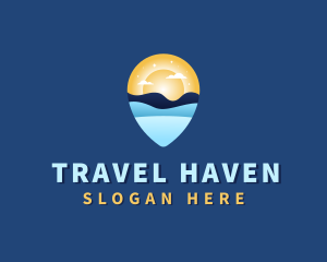 Travel Destination GPS logo design