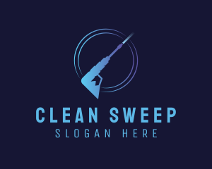 Custodian - Pressure Washer Cleaning logo design