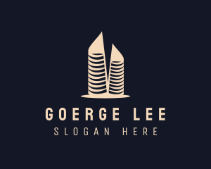 Condominium Skyscraper Property Logo