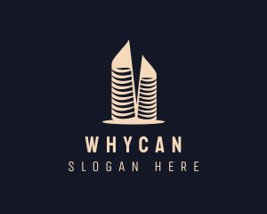 Condominium Skyscraper Property Logo