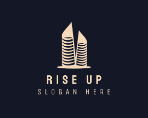 Condominium Skyscraper Property logo design