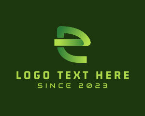 Online Gaming - Modern Ribbon Letter E logo design