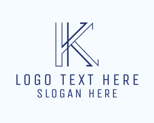 Geometric Business Letter K  Logo