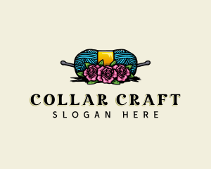 Crochet Yarn Embroidery logo design