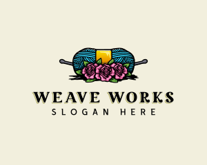 Crochet Yarn Embroidery logo design