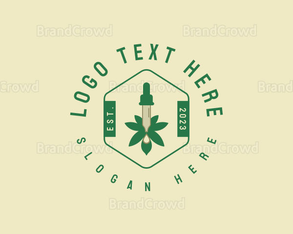 Cannabis Weed Oil Logo