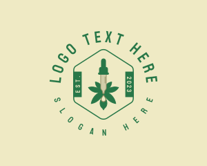 Hemp - Cannabis Weed Oil logo design