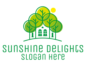 Sunshine - Green Forest House logo design