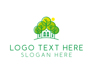 Realty - Green Forest House logo design
