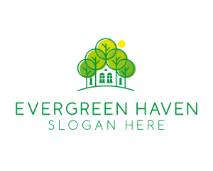 Forest - Green Forest House logo design