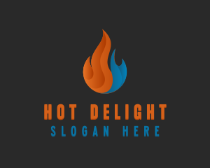 Hot Cold Temperature logo design