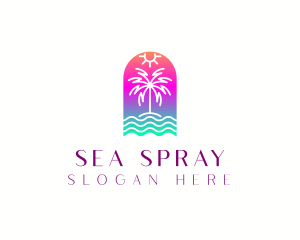 Beach Island Summer logo design