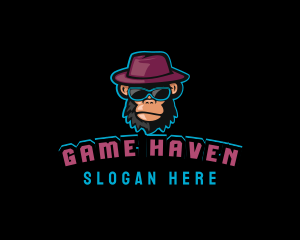 Gaming Monkey Hat logo design