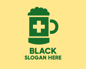 Health - Beer Mug Cross logo design