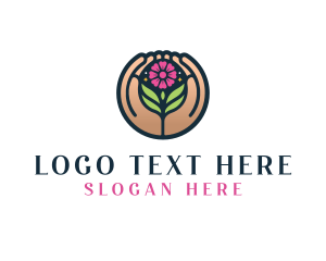 Nature - Natural Flower Gardening logo design