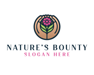 Natural Flower Gardening logo design