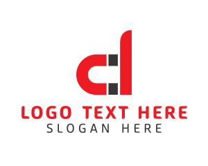 Steel - Red D Magnet logo design