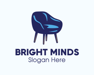 Home Decor - Blue Scandinavian Chair logo design
