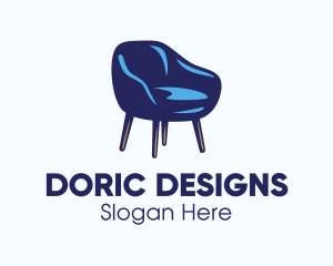 Blue Scandinavian Chair logo design