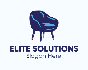 Furniture Company - Blue Scandinavian Chair logo design