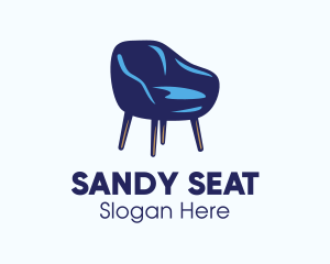 Blue Scandinavian Chair logo design