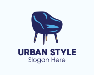 Furniture Design - Blue Scandinavian Chair logo design