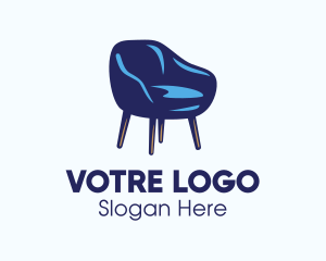 Upholsterer - Blue Scandinavian Chair logo design