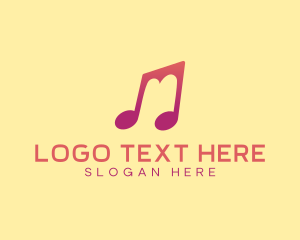 Music - Media Music Note logo design
