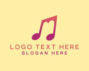 Note - Music Note Melody logo design