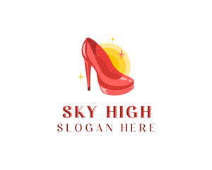 Stilettos High Heels Shoe logo design