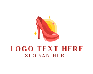 Shoe Maker - Stilettos High Heels Shoe logo design